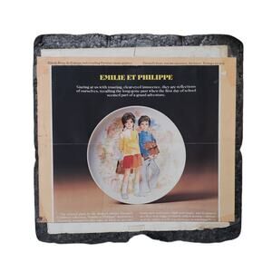 Limoges-Turgot EMILIE ET PHILIPPE Durand's Children Collector Plate Paul Durand